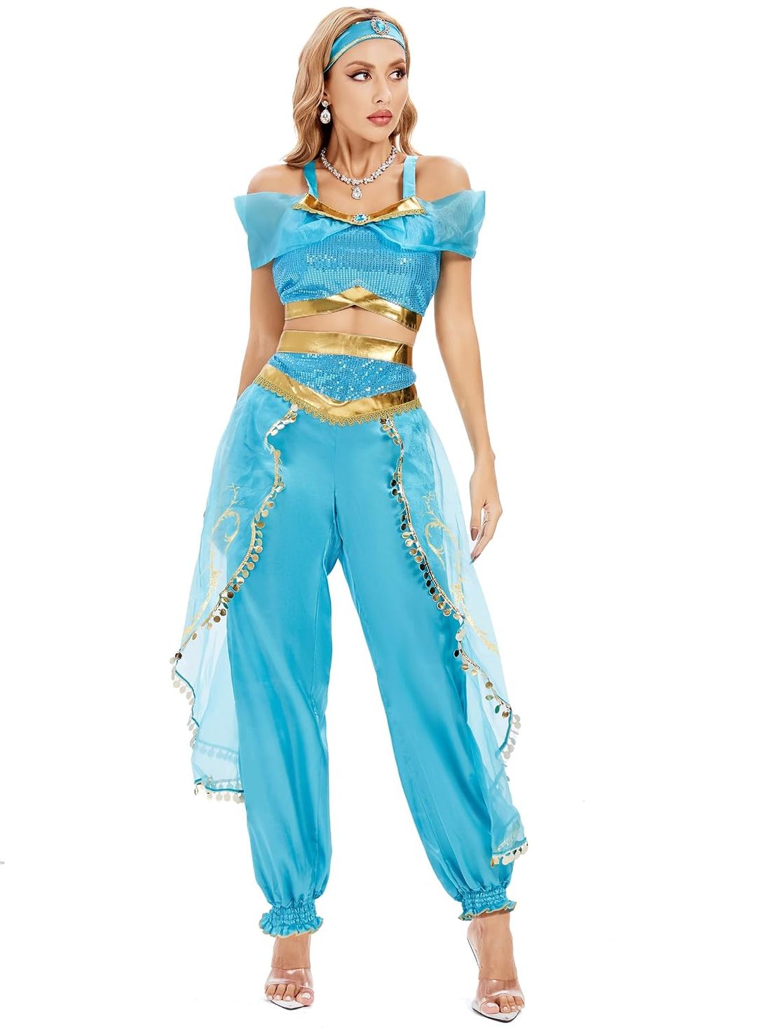 Blue Princess Dress Up Outfit for Women