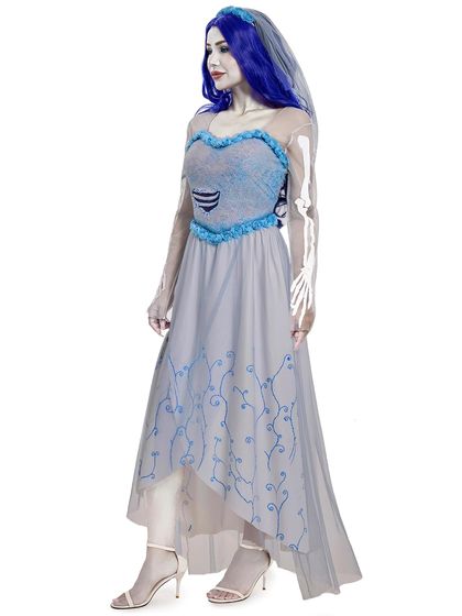 Corpse Bride Costume Dress with Veil for Women — view 3