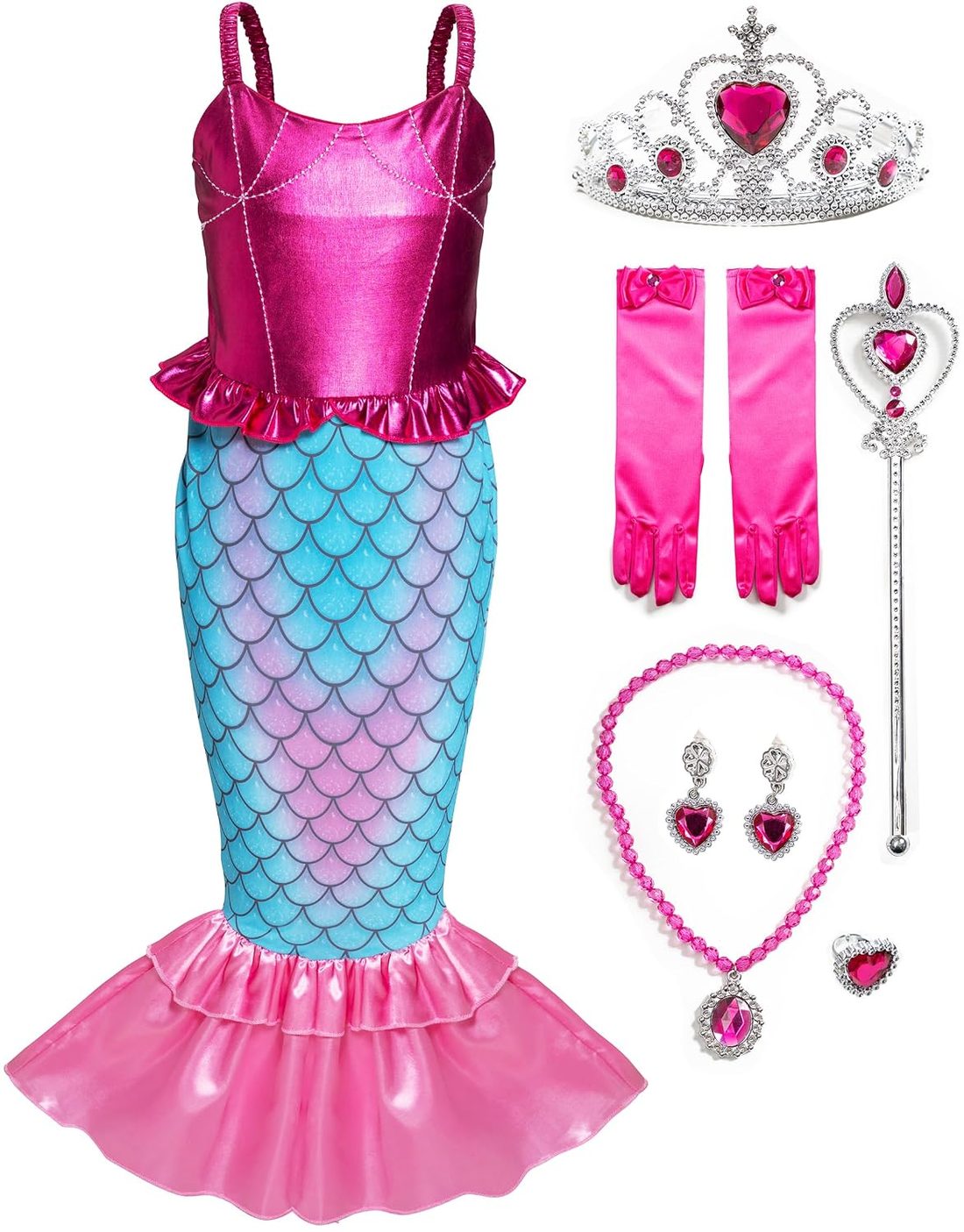 Pink Little Mermaid Costume for Girls