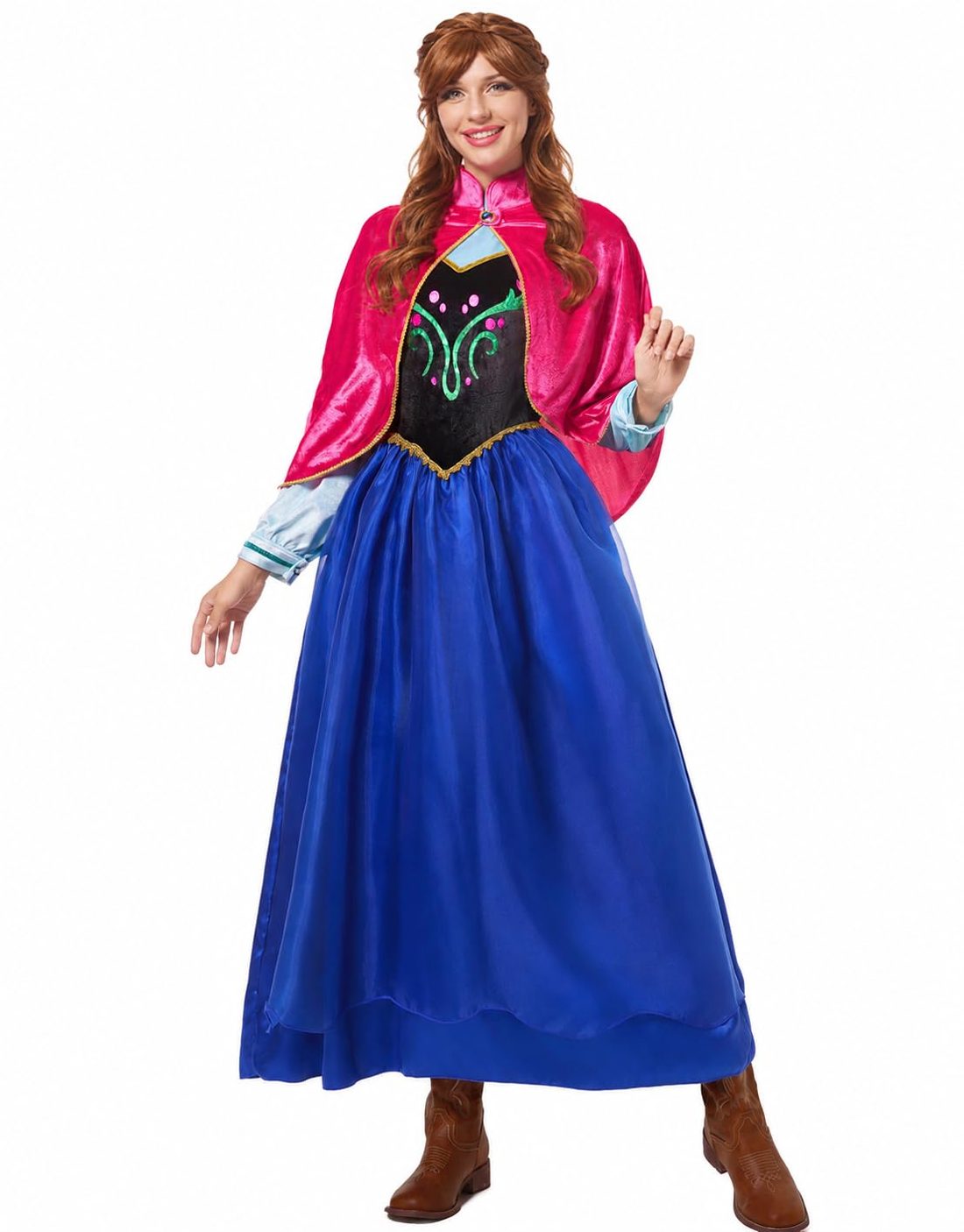 Princess Costume Dress for Women with Cape